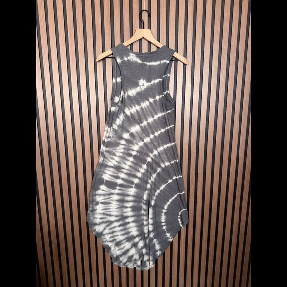 Z Supply Dress XS Womens Gray Tie Dye V Neck Sleeveless Midi Sheath - Picture 2 of 6